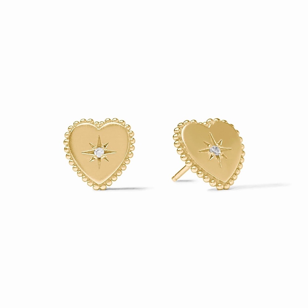 NWOT Julie Vos Heart Stud Earring